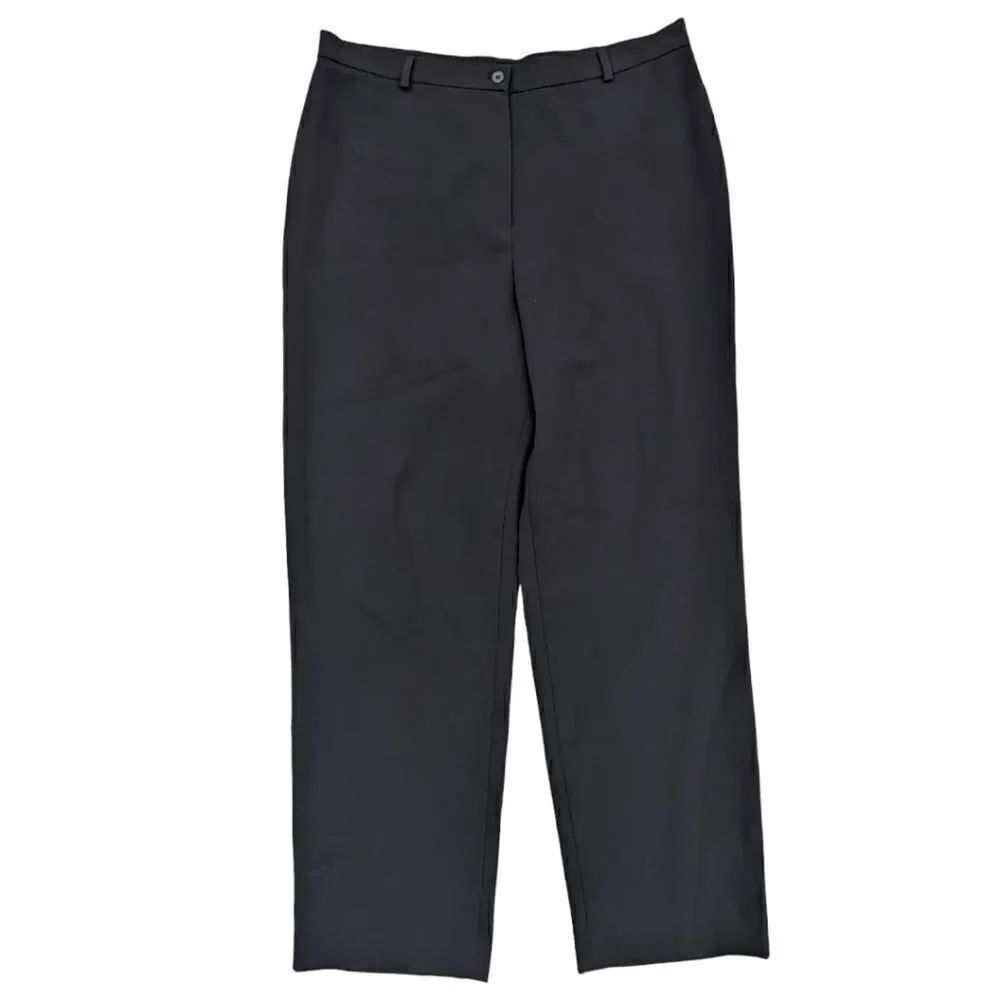Lauren Ralph Lauren Women's Trousers Straight Leg Stretch- Black Size 16 NWT